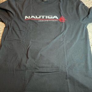 Vintage Nautica Competition Black T Shirt Size XL Made In USA